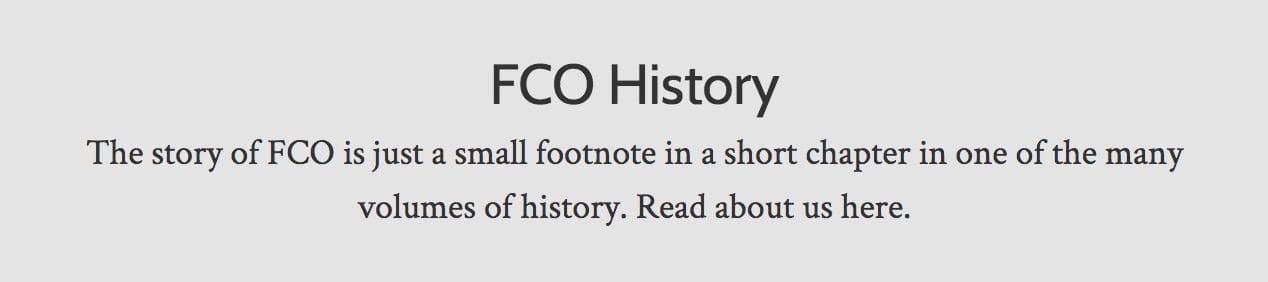 FCO History