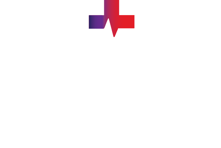 CMDA Logo+type Gradient Stacked White Type (registered)