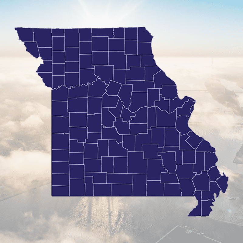 Missouri County Outline States