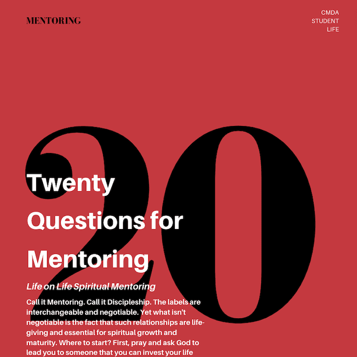 Mentoring page
